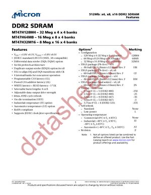 MT47H32M16BN-25:D TR datasheet  